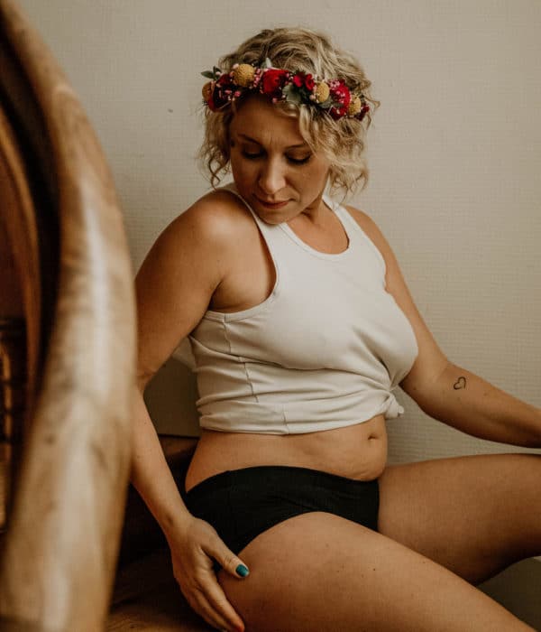 shorty menstruel pour flux normaux